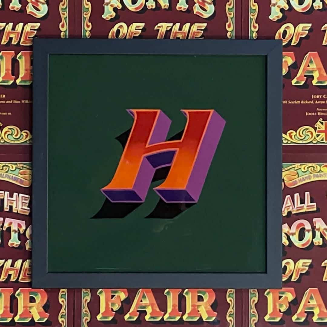 Joby Carter hand painted letters Speedway H