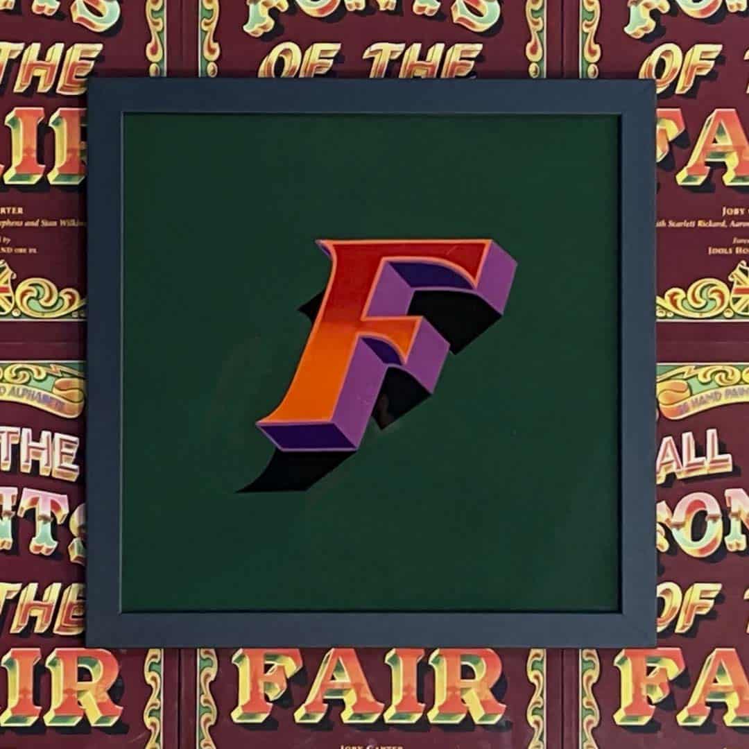 Joby Carter hand painted letters Speedway F