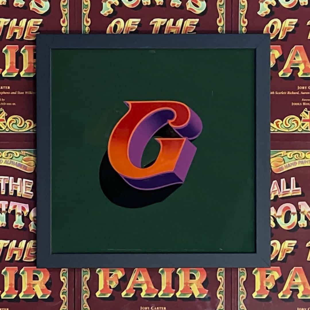Joby Carter hand painted letters Speedway G