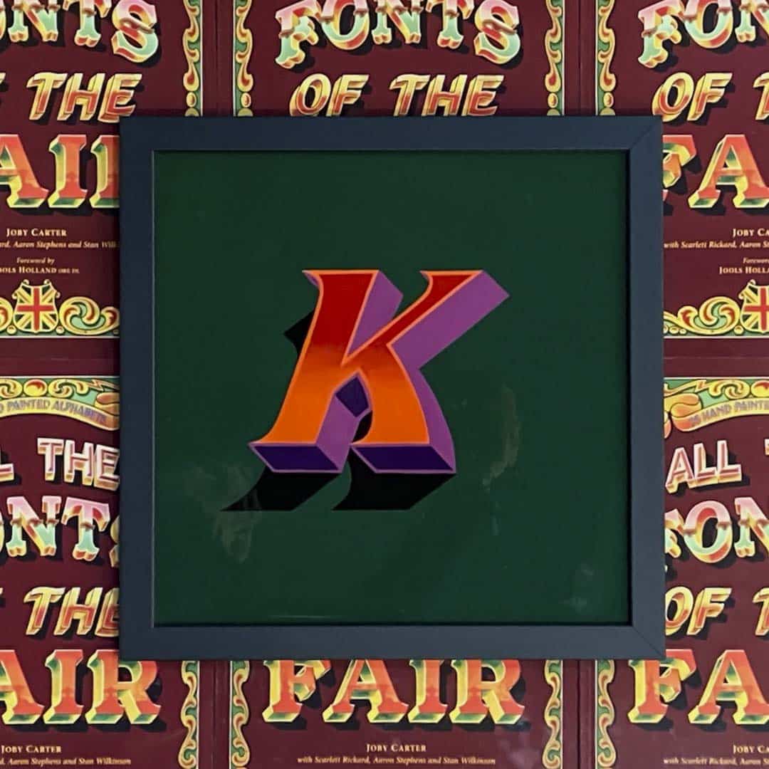 Joby Carter hand painted letters Speedway K