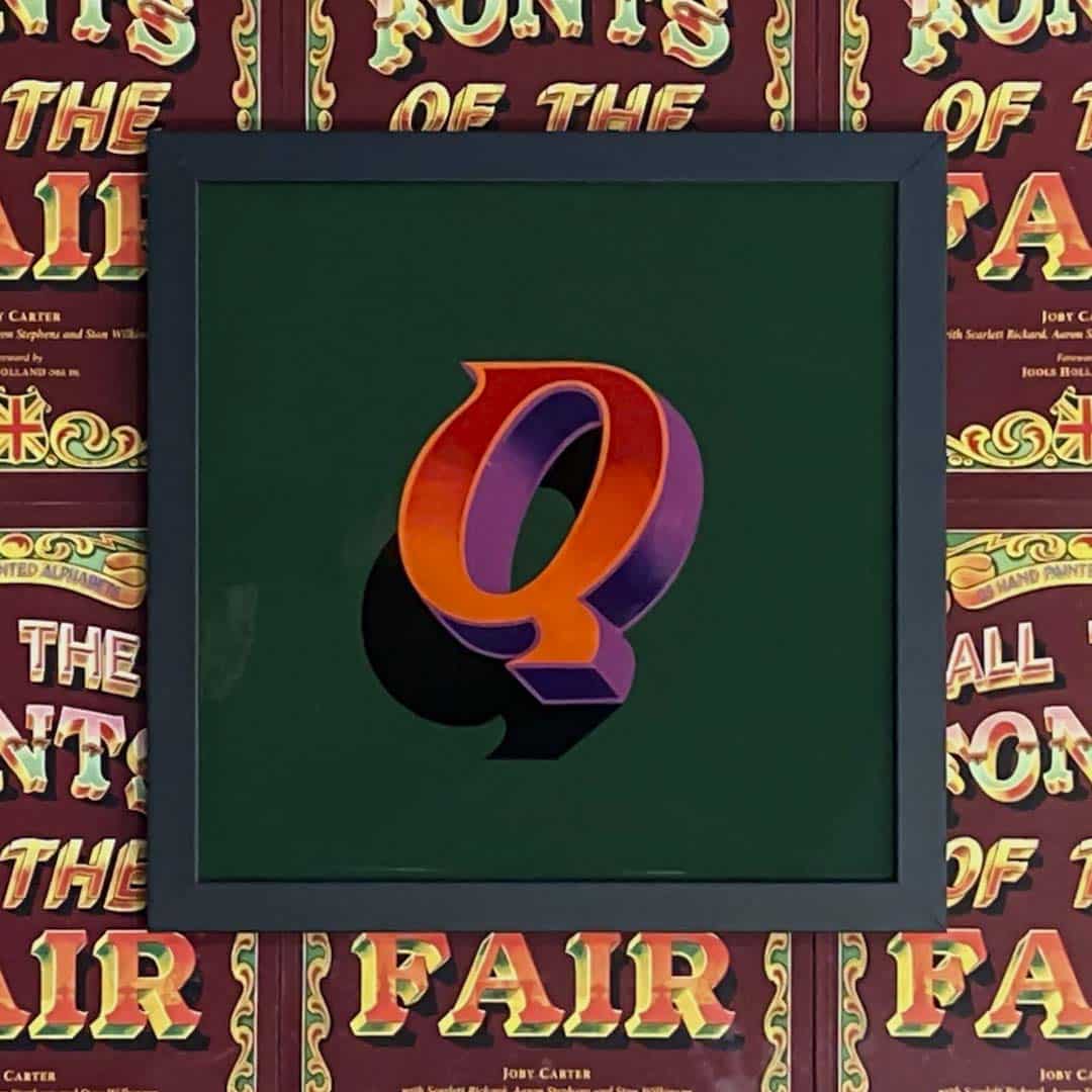 Joby Carter hand painted letters Speedway Q