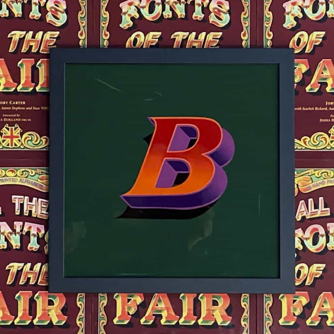 Joby Carter hand painted letters Speedway B