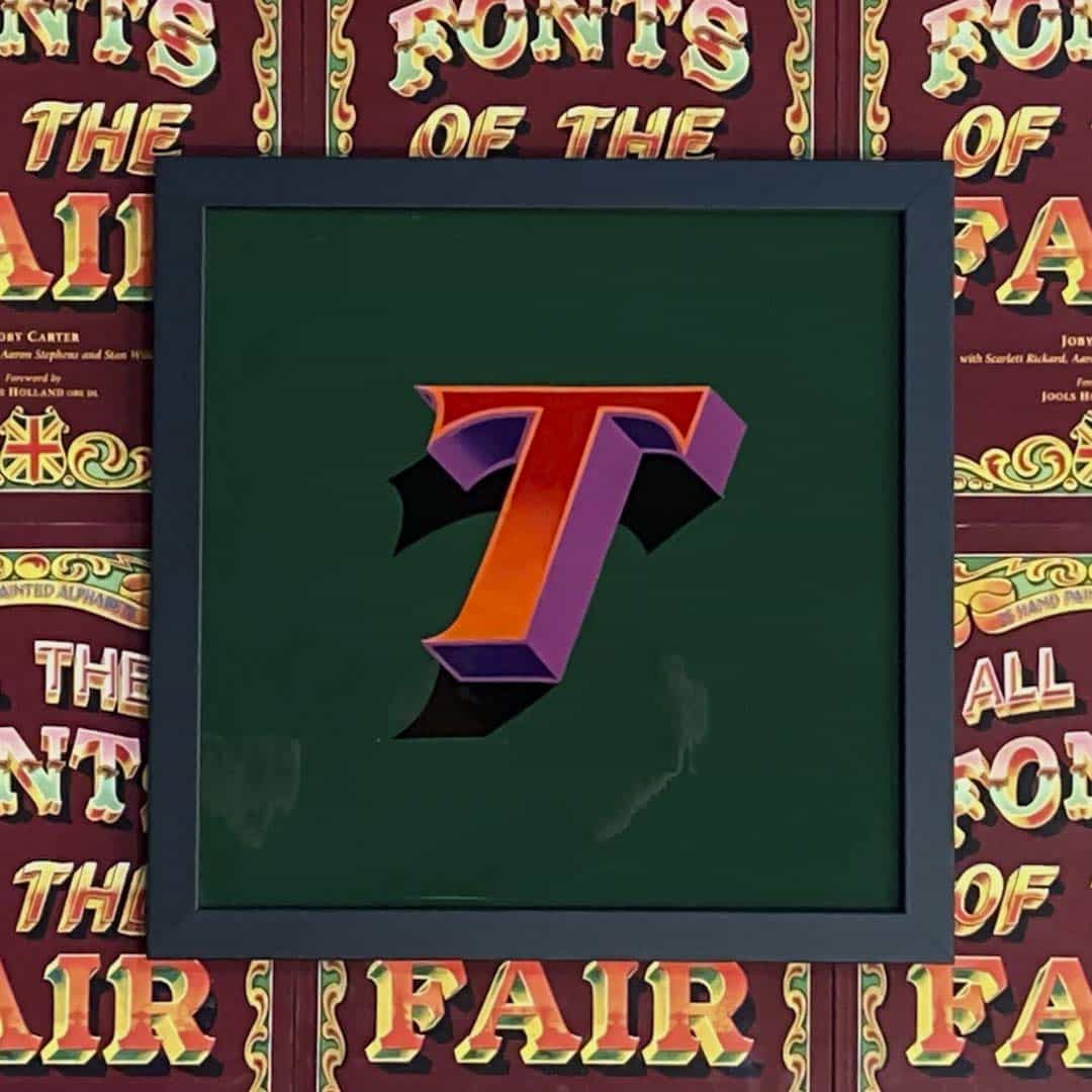 Joby Carter hand painted letters Speedway T