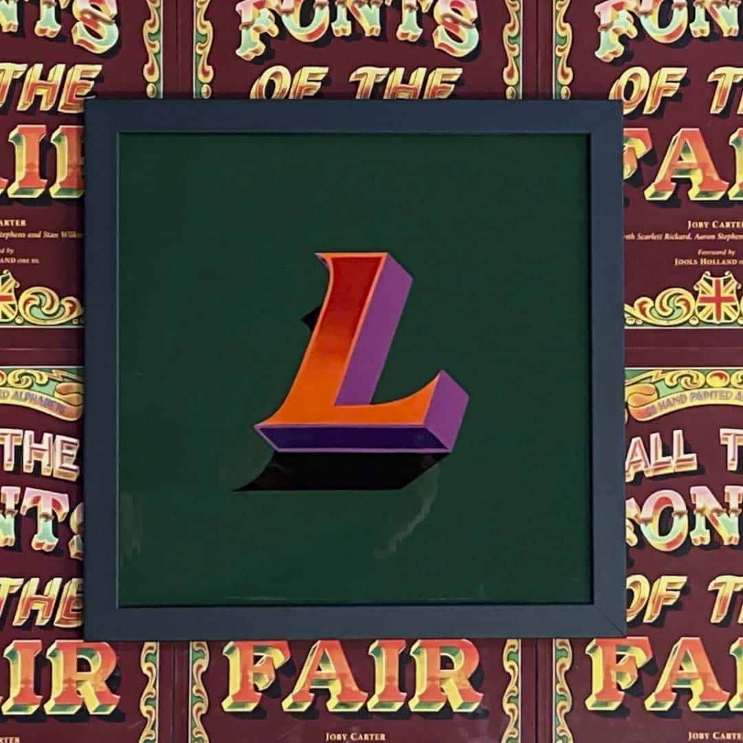 Joby Carter hand painted letters Speedway L