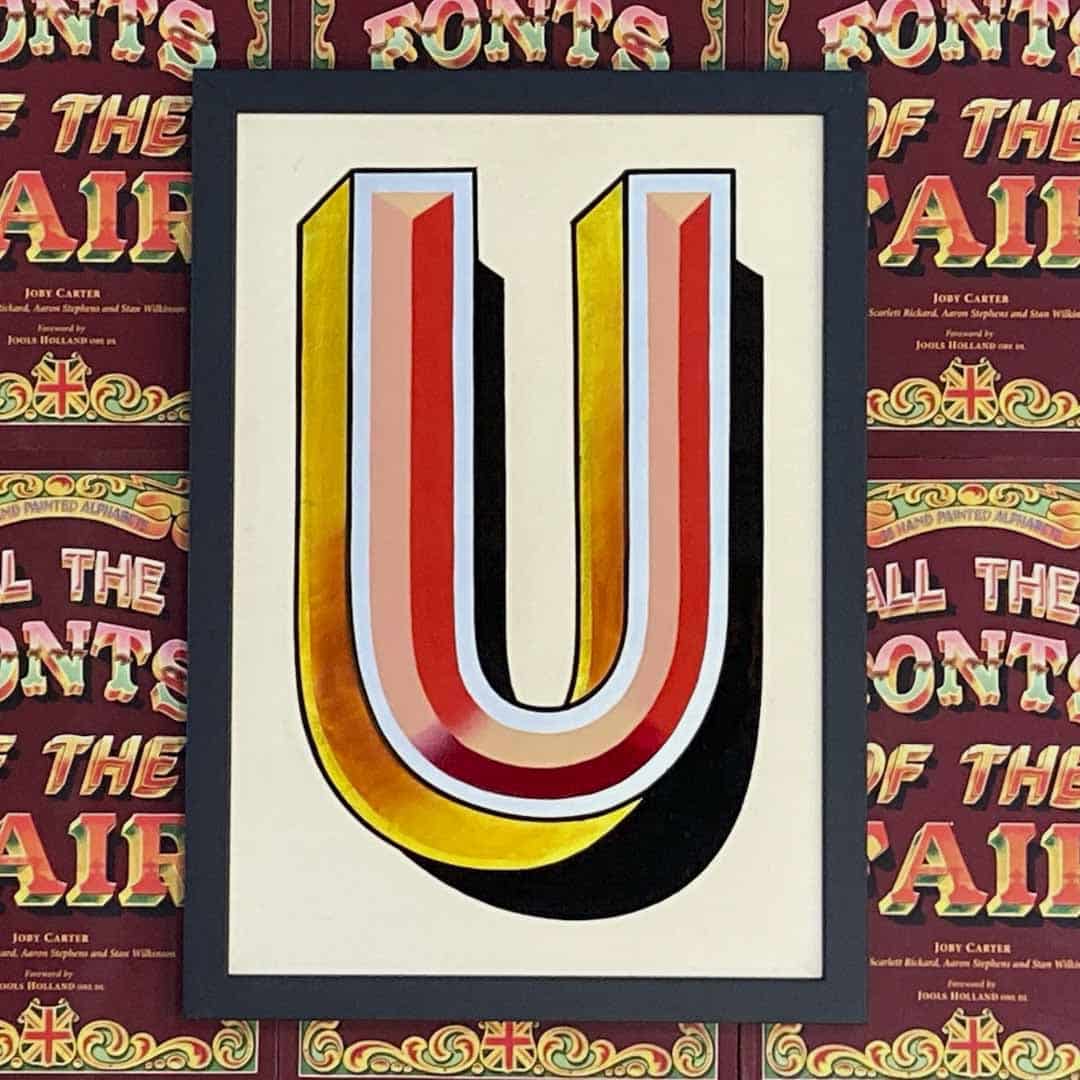 Joby Carter hand painted letters TallShip U