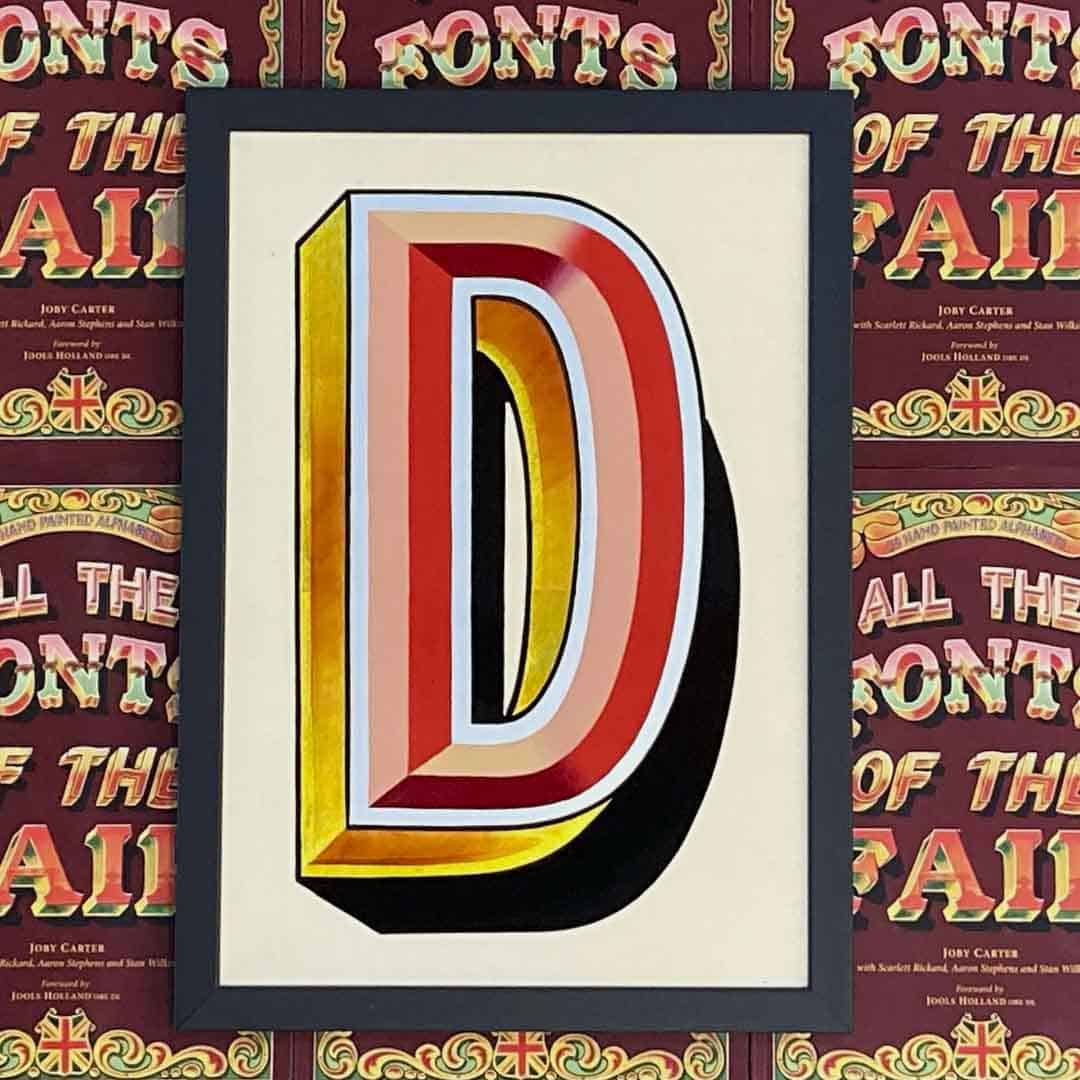 Joby Carter hand painted letters TallShip D