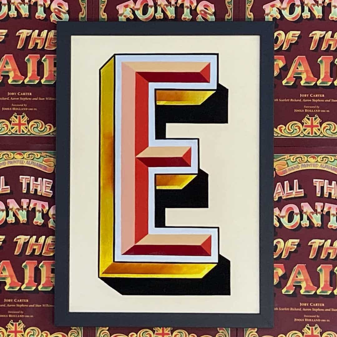 Joby Carter hand painted letters TallShip E
