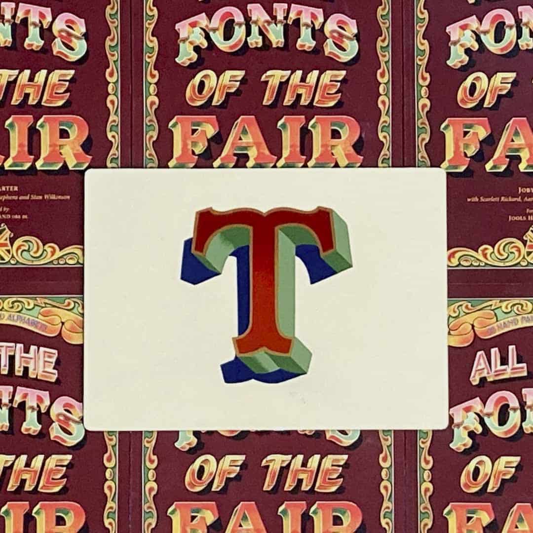 Joby Carter hand painted letters Token T