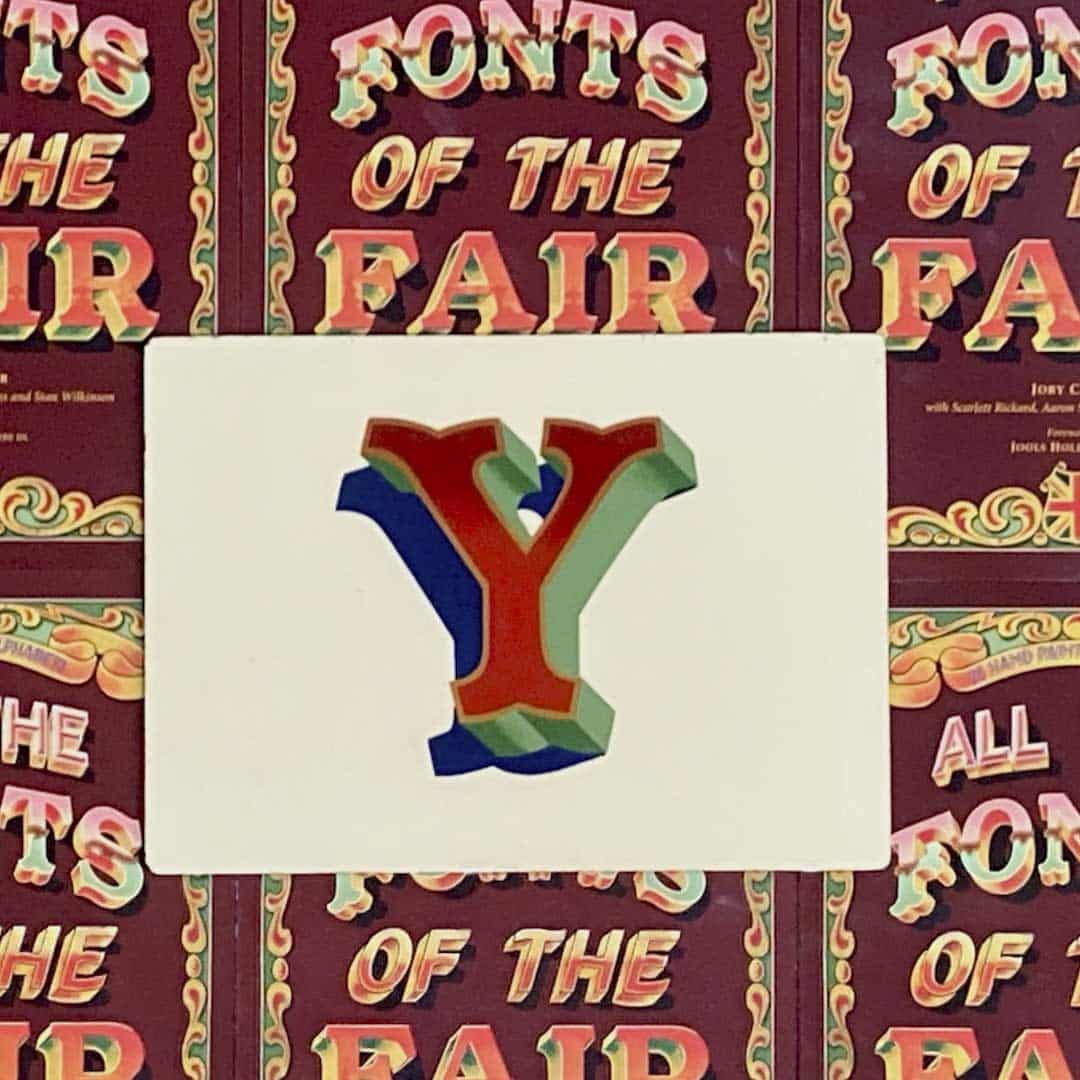 Joby Carter hand painted letters Token Y
