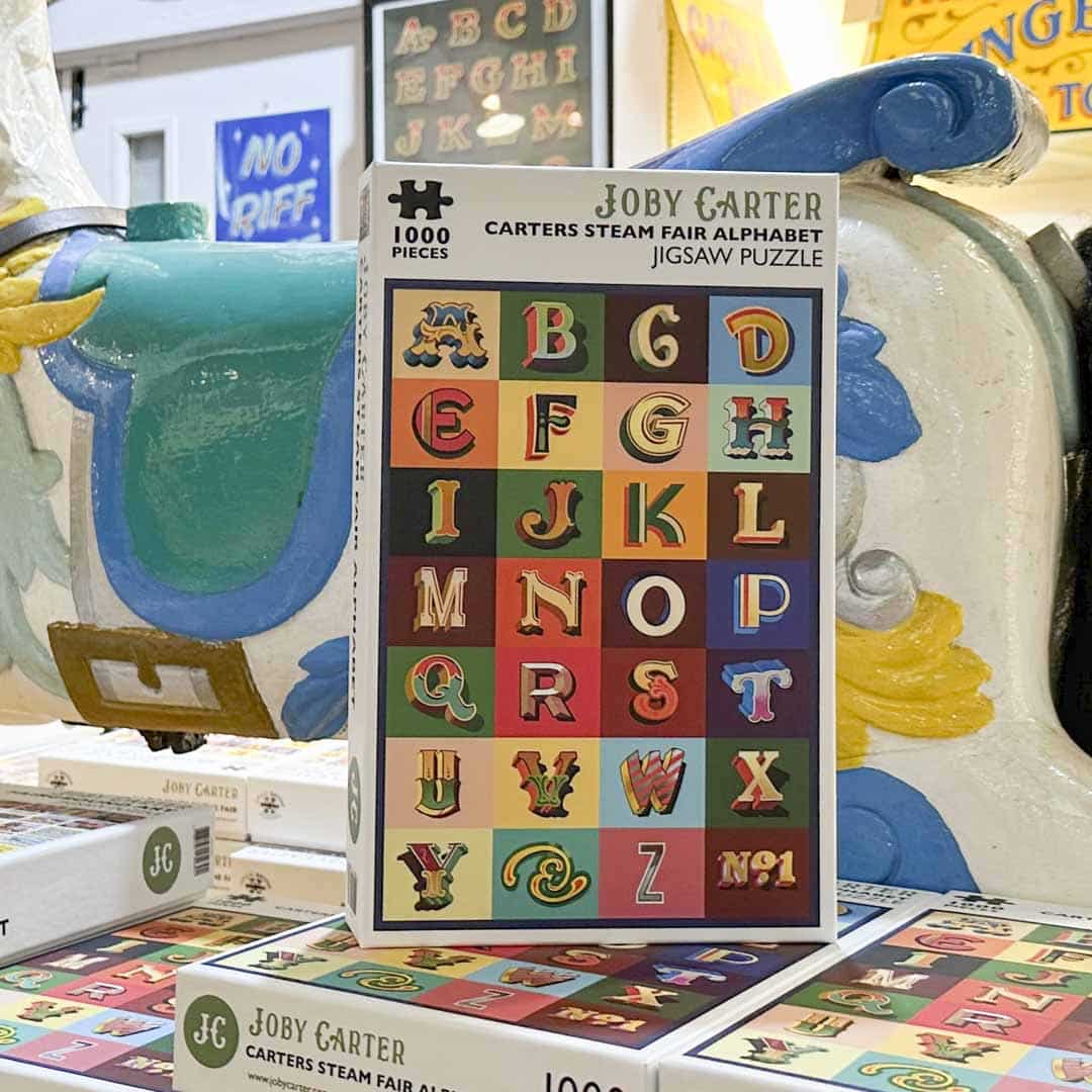 Carters Steam fair fairground lettering alphabet