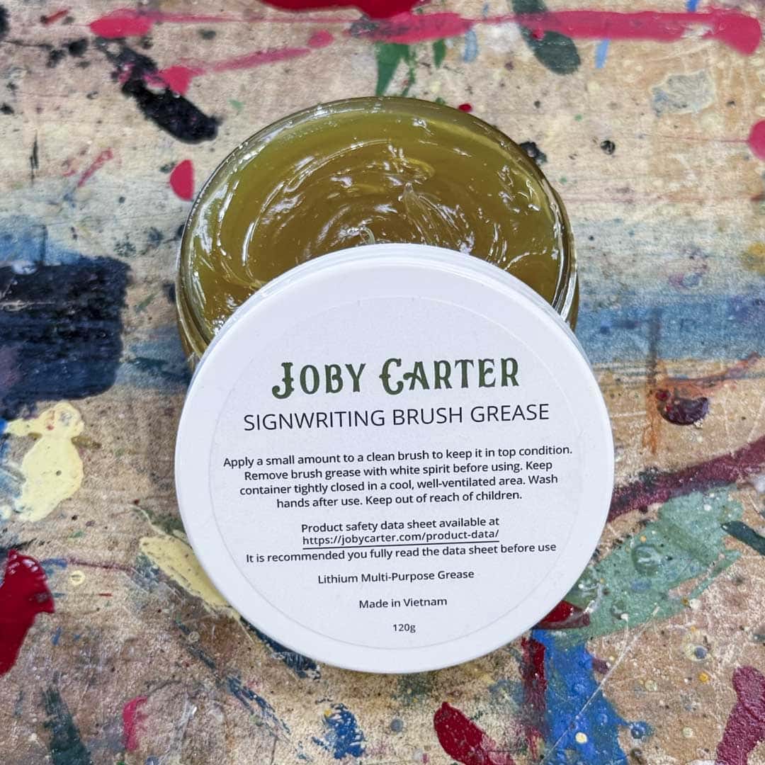 Joby Carter signwriters brush grease
