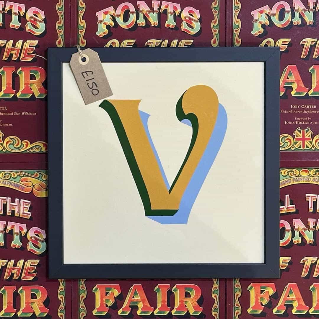 Joby Carter hand painted letters Fairground nouveau V