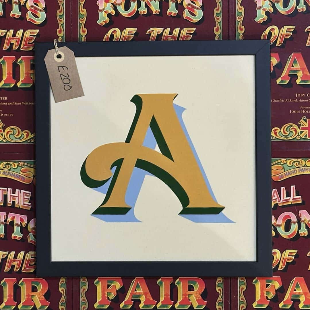 Joby Carter hand painted letters Fairground nouveau A