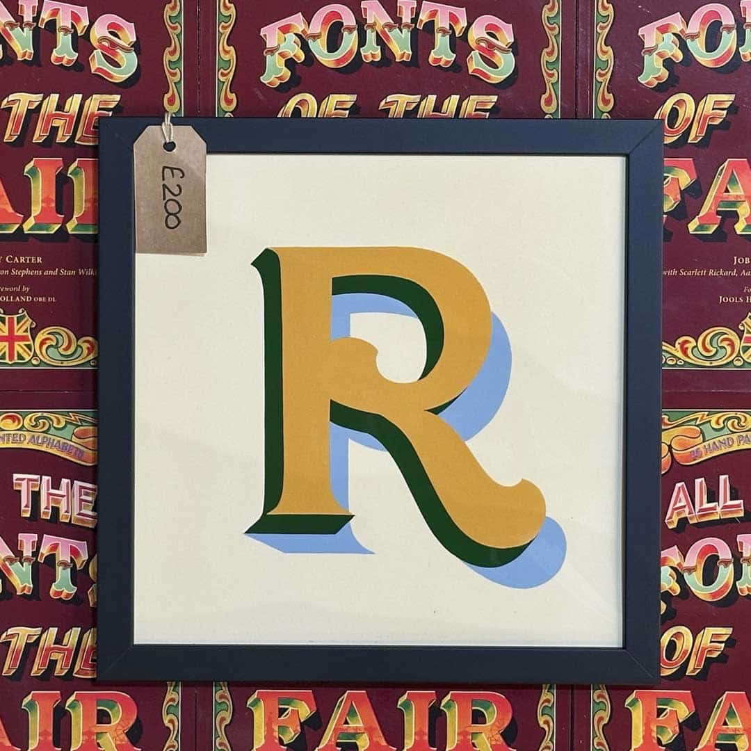 Joby Carter hand painted letters Fairground nouveau R