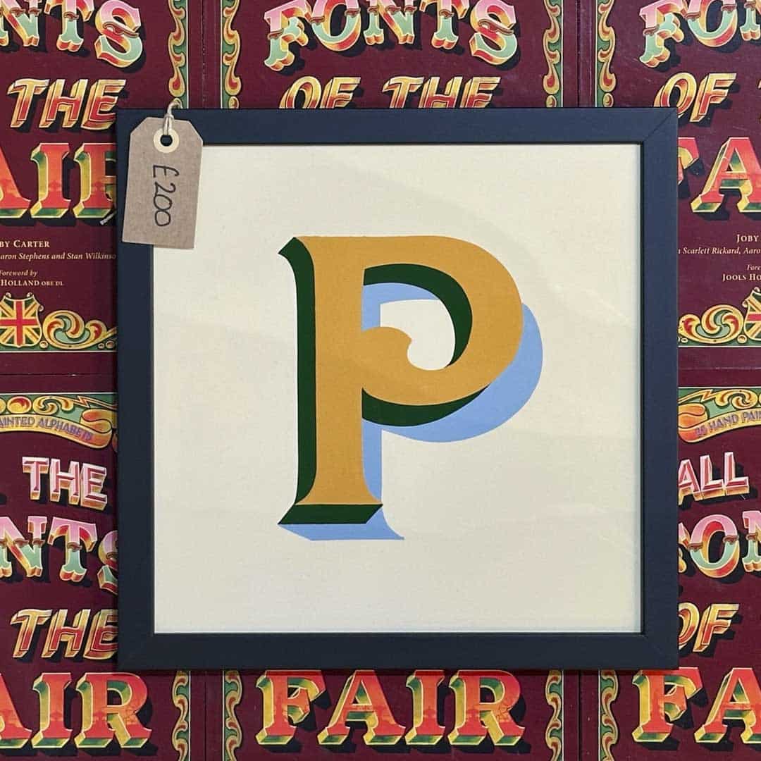 Joby Carter hand painted letters Fairground nouveau P
