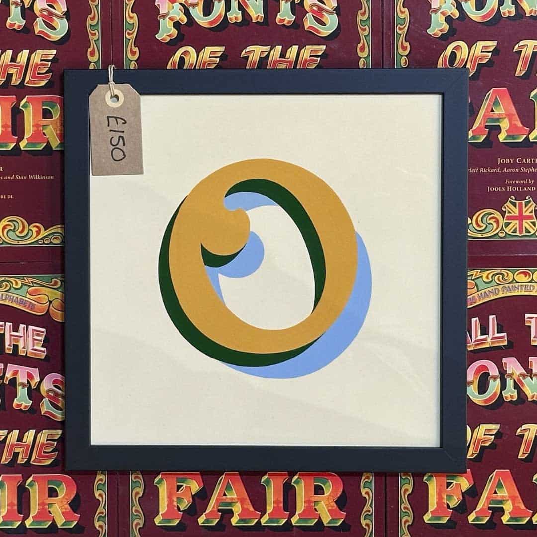 Joby Carter hand painted letters Fairground nouveau O