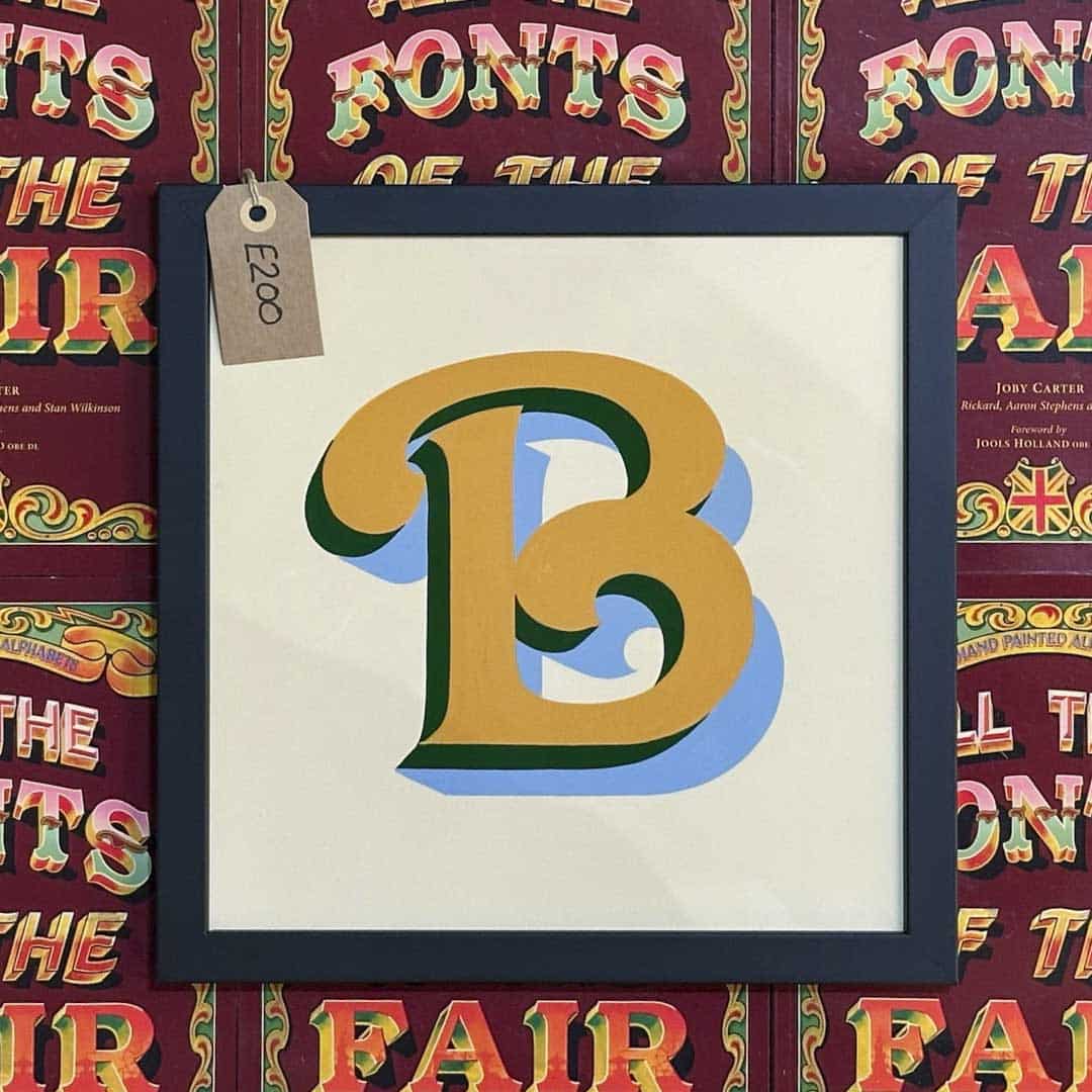 Joby Carter hand painted letters Fairground nouveau B