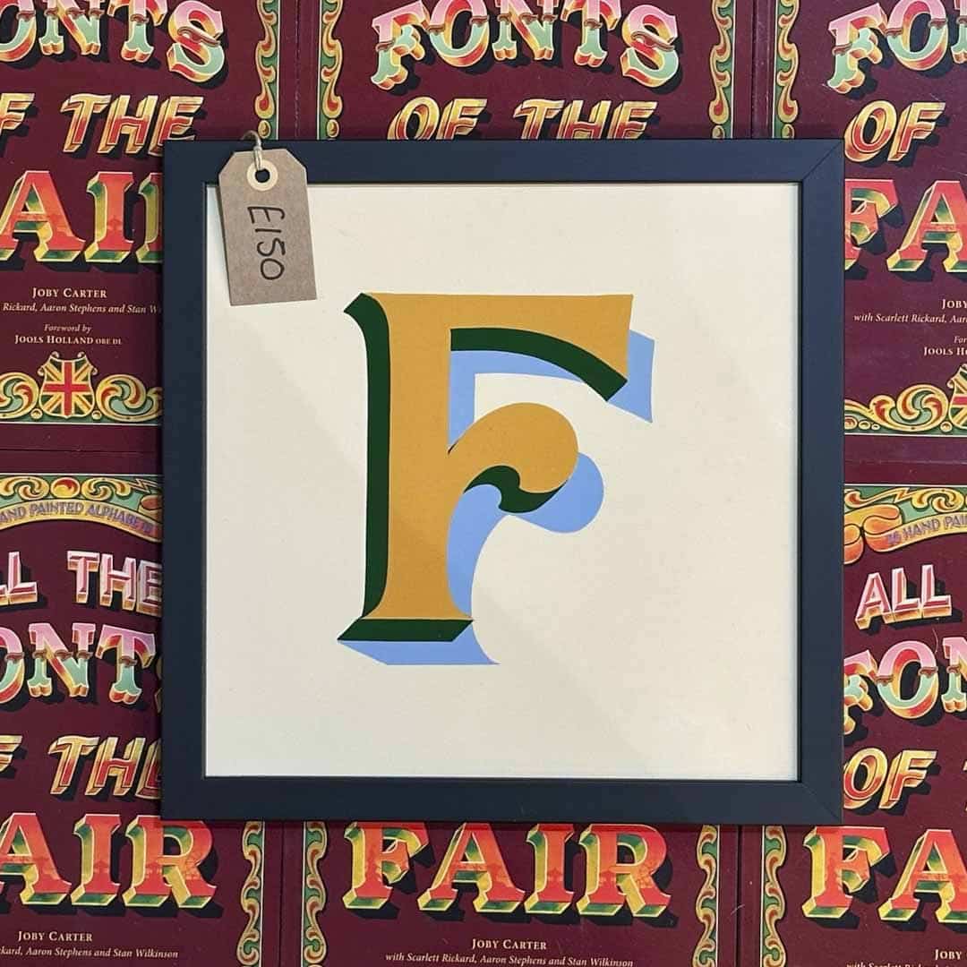 Joby Carter hand painted letters Fairground nouveau F