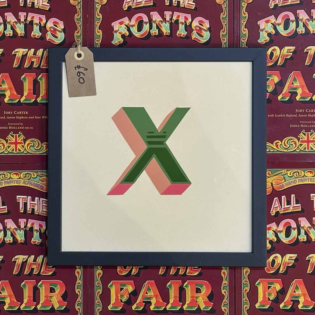Joby Carter hand painted letter New Ship X