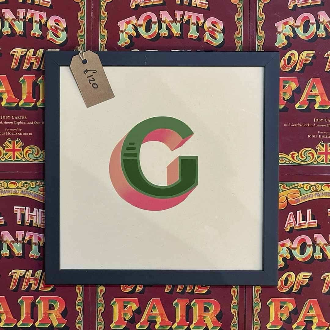 Joby Carter hand painted letter New Ship G