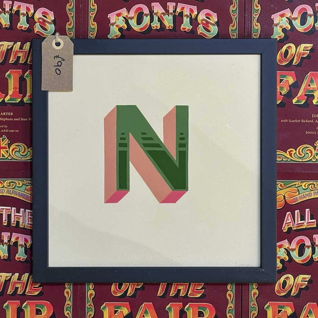 Joby Carter hand painted letter New Ship N