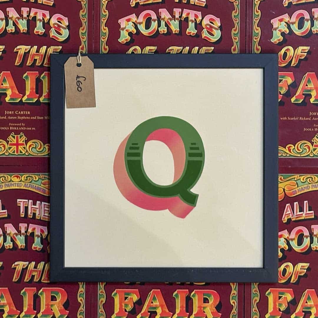 Joby Carter hand painted letter New Ship Q