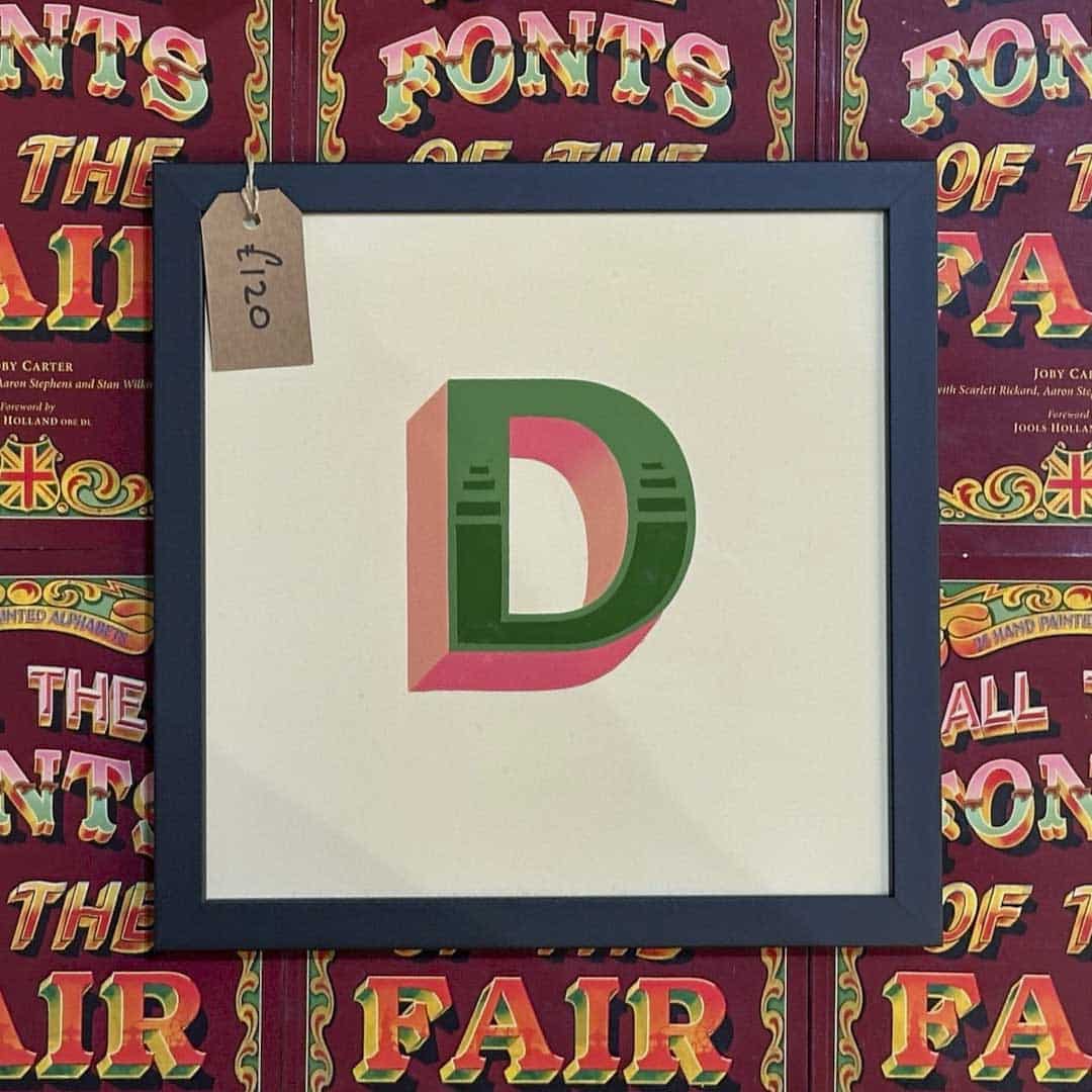 Joby Carter hand painted letter New Ship D