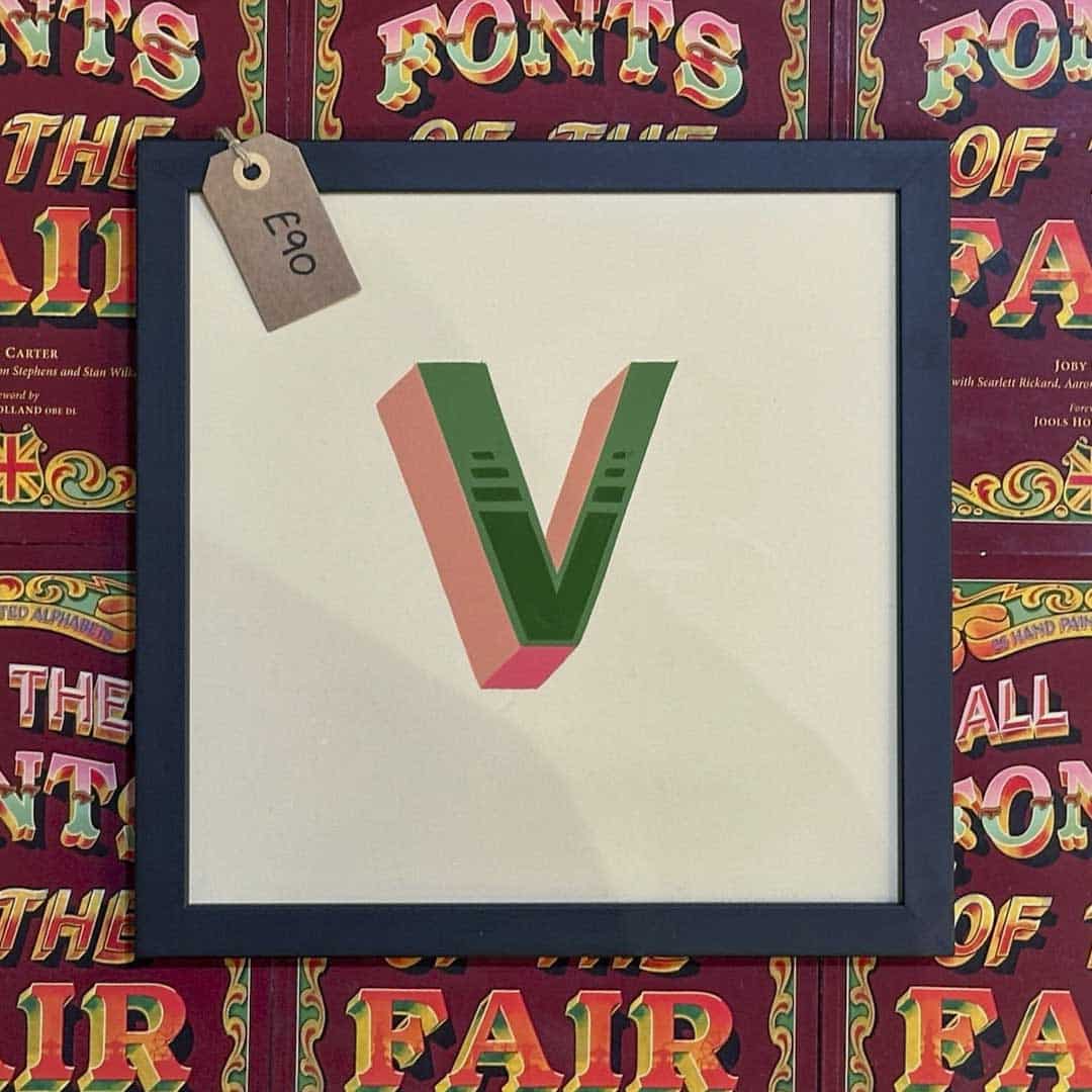 Joby Carter hand painted letter New Ship V