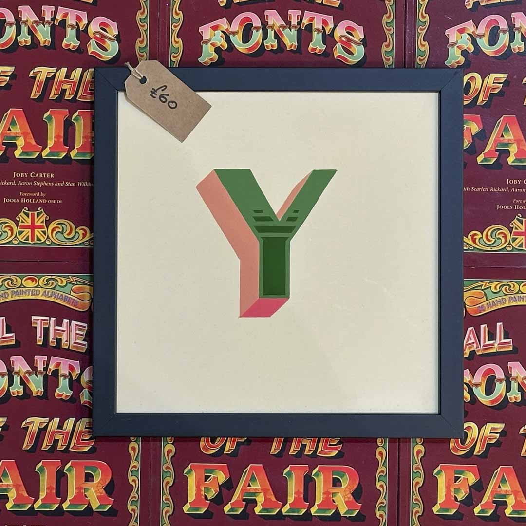 Joby Carter hand painted letter New Ship Y