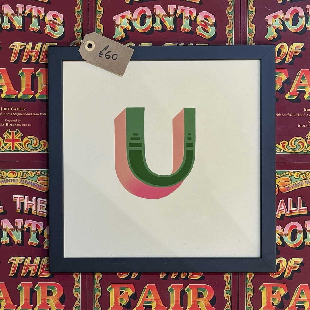 Joby Carter hand painted letter New Ship U