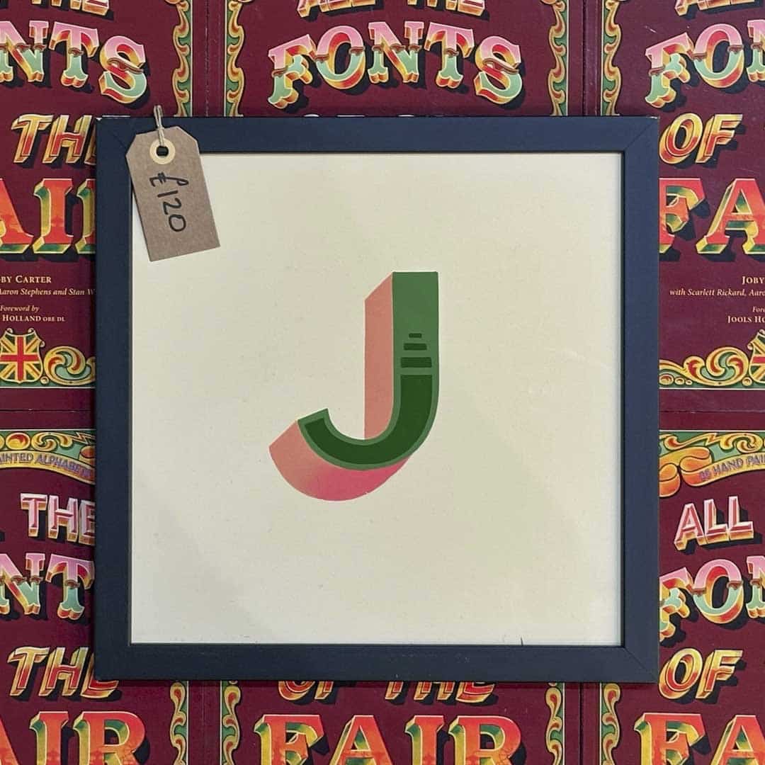 Joby Carter hand painted letter New Ship J