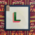 Joby Carter hand painted letter New Ship L