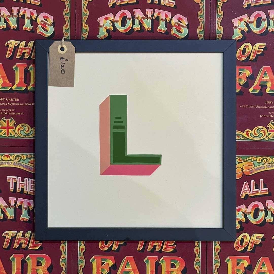 Joby Carter hand painted letter New Ship L