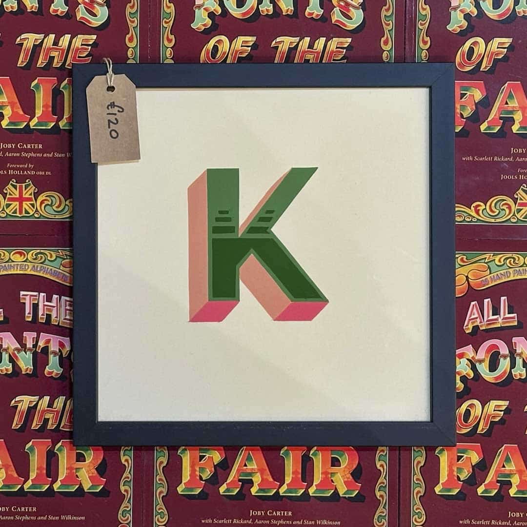 Joby Carter hand painted letter New Ship K