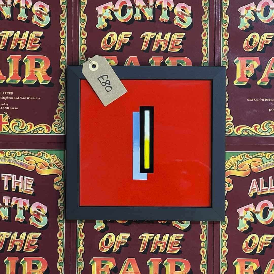 Joby Carter hand painted letter A from Waltzer in All the fonts of the fair signwriting book