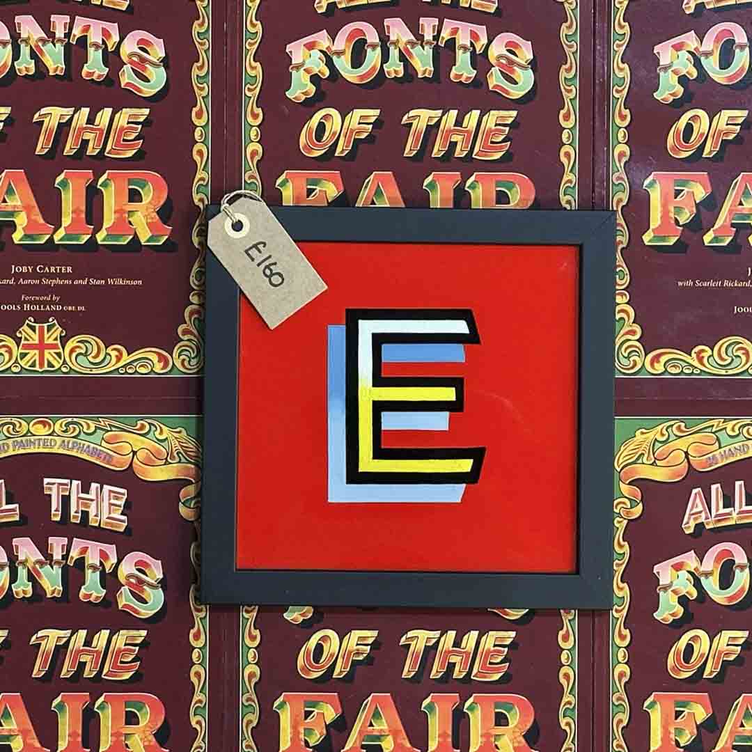 Joby Carter hand painted letter A from Waltzer in All the fonts of the fair signwriting book