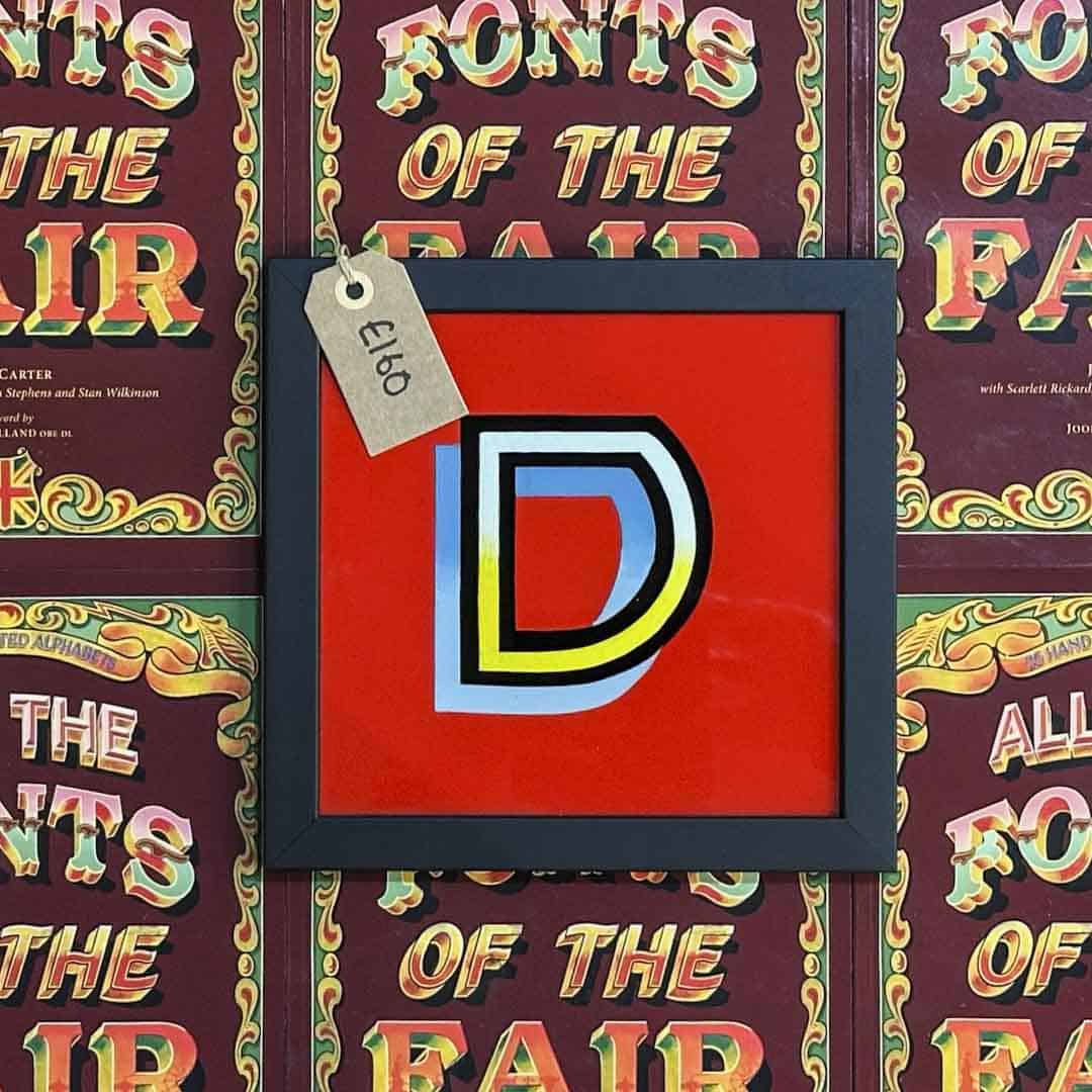 Joby Carter hand painted letter D from Waltzer in All the fonts of the fair signwriting book