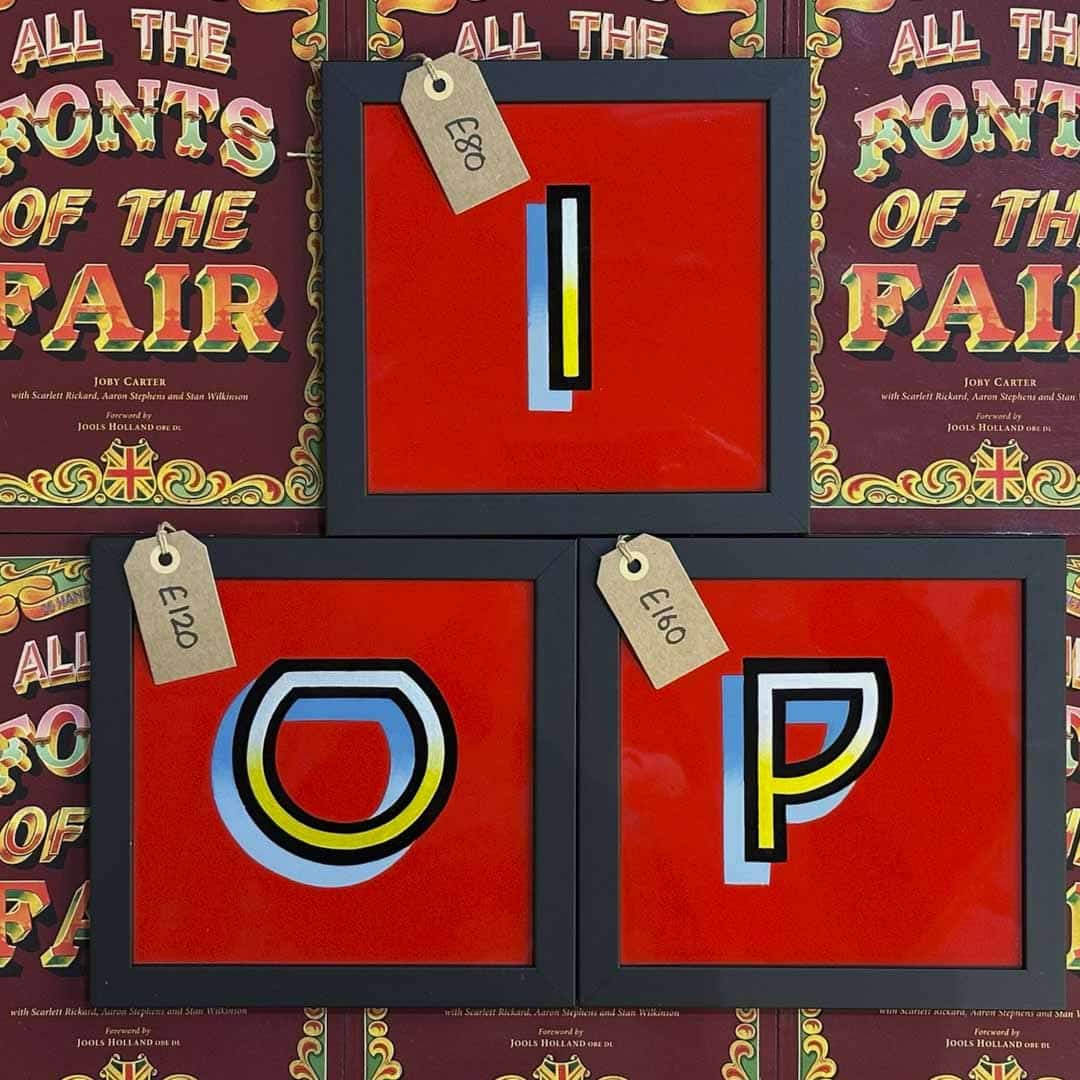 Joby Carter hand painted letters from Waltzer in All the fonts of the fair signwriting book
