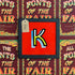 Joby Carter hand painted letter K from Waltzer in All the fonts of the fair signwriting book