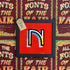 Joby Carter hand painted letter N from Waltzer in All the fonts of the fair signwriting book
