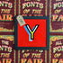 Joby Carter hand painted letter Y from Waltzer in All the fonts of the fair signwriting book