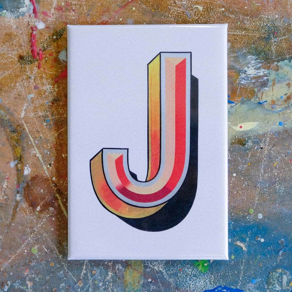 Joby Carter Tall Ship Magnets, letter J