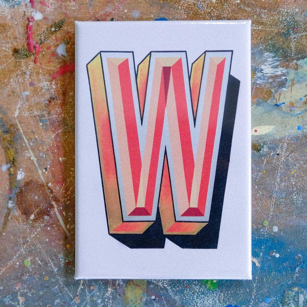 Joby Carter Tall Ship Magnets, letter W