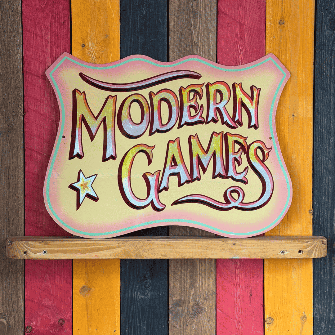 Modern Games - Original Painted Sign
