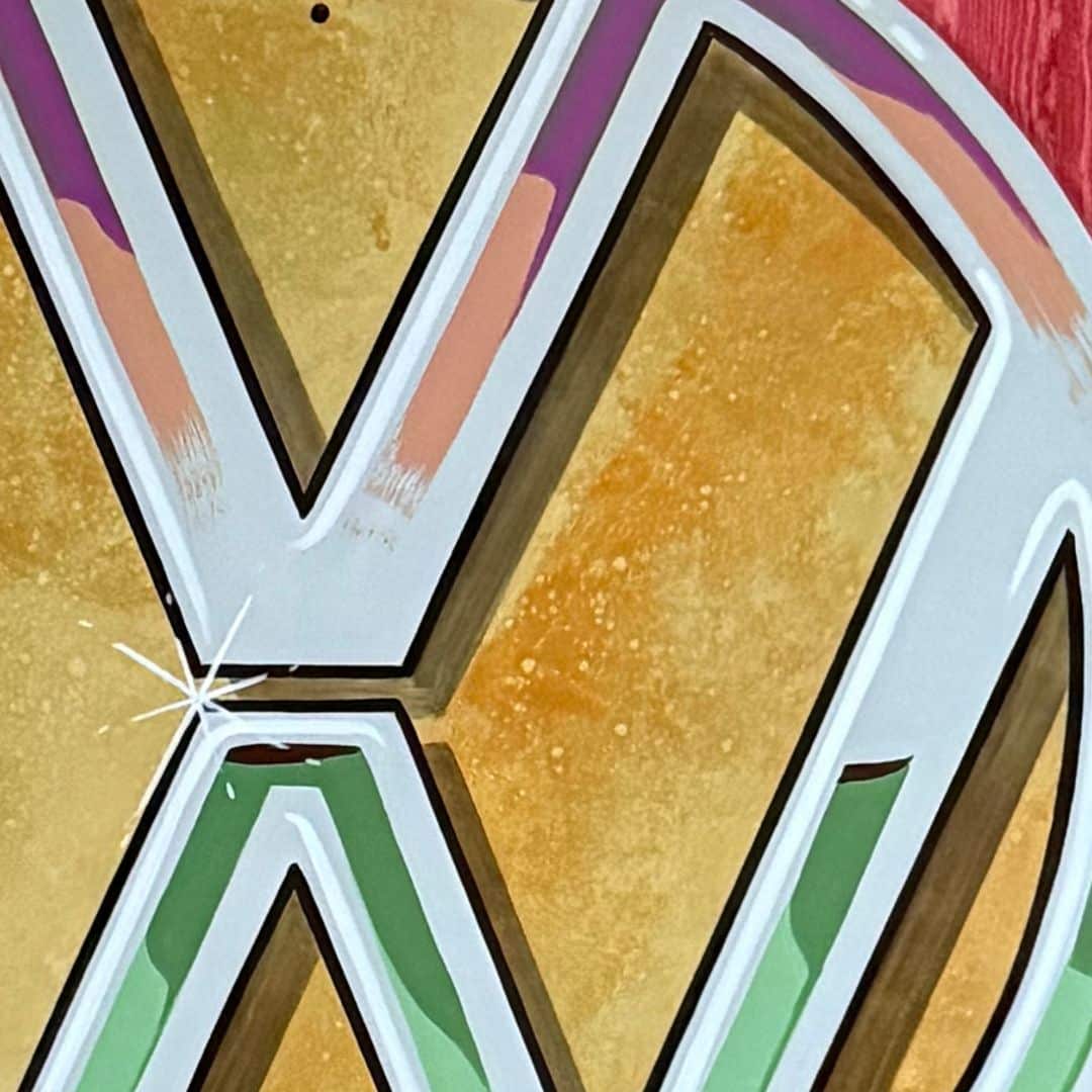 VW Logo Handpainted Sign