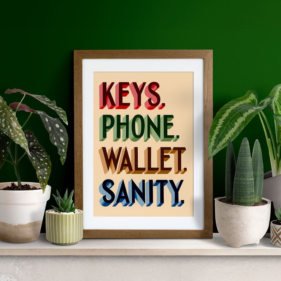 Joby Carter fine art print Keys wallet phone sanity
