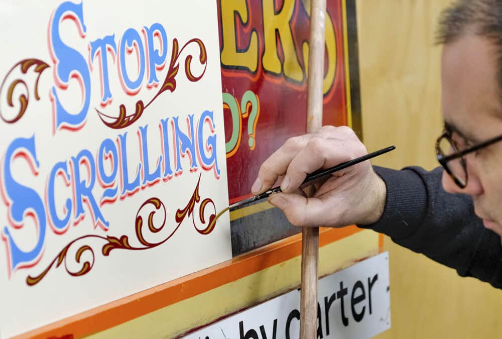 From fairground art to fine art prints: how Joby creates unique letter art prints.