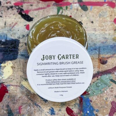 Joby Carter signwriters brush grease