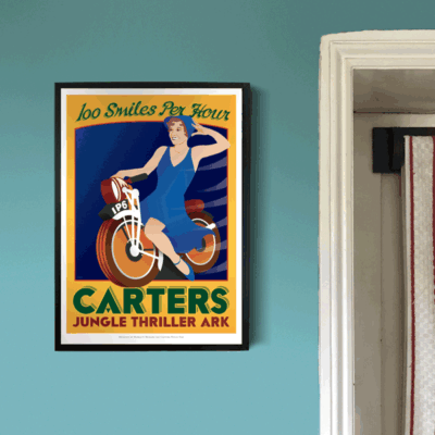 Carters 100 Smiles Per Hour A3 Poster