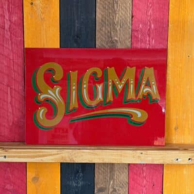 Handpainted Sigma sign